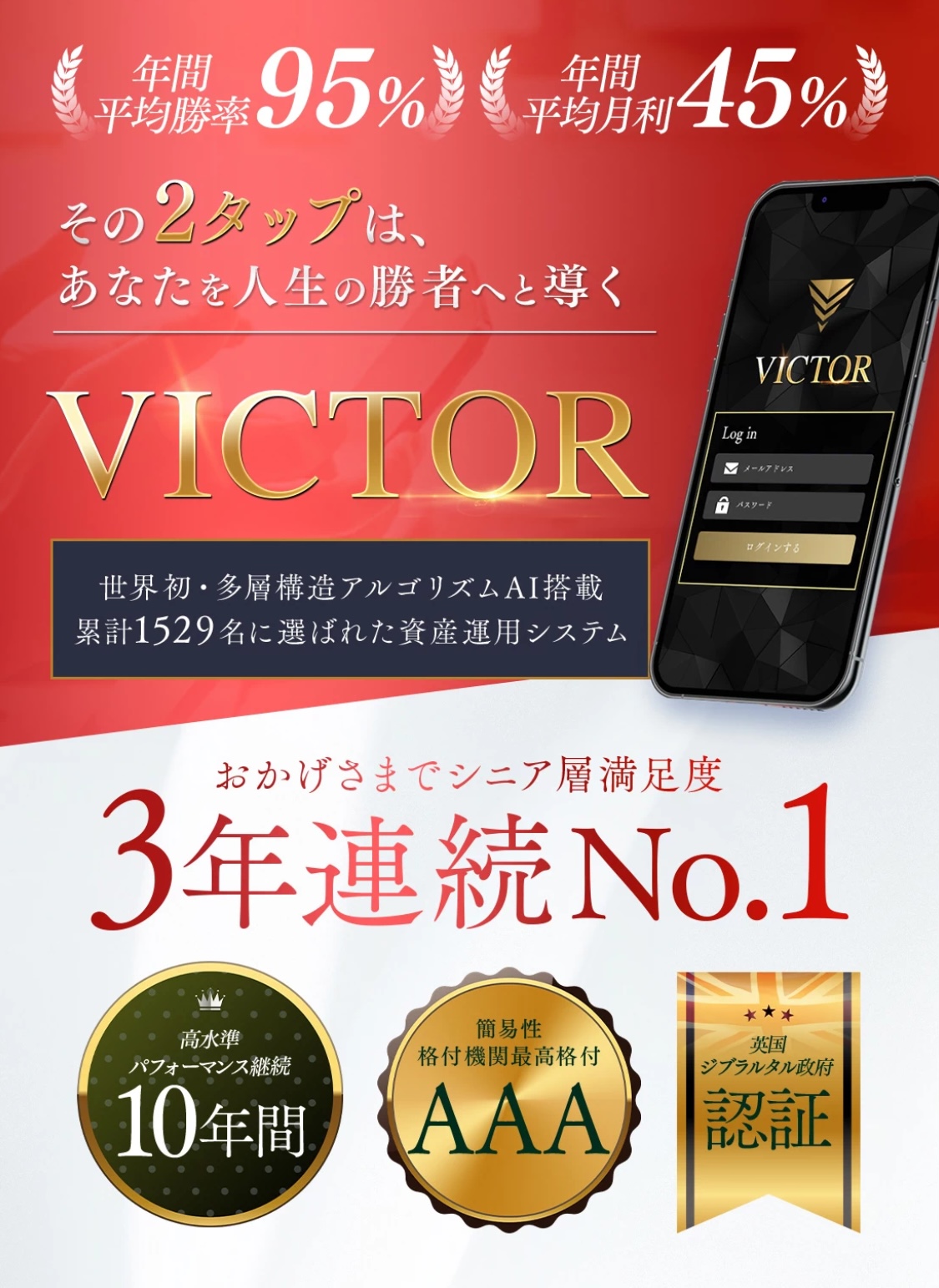 株式会社アシストクローバー ｜鈴木翔が運営するVICTOR（坂井彰吾）のLPスクリーンショット