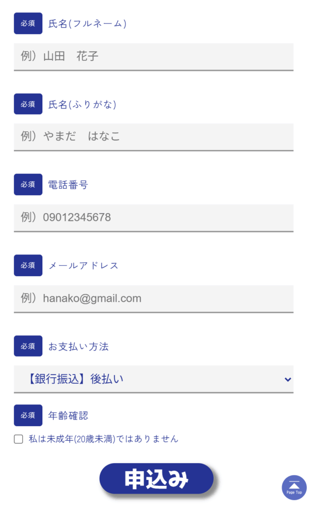 株式会社 社のLPスクリーンショット