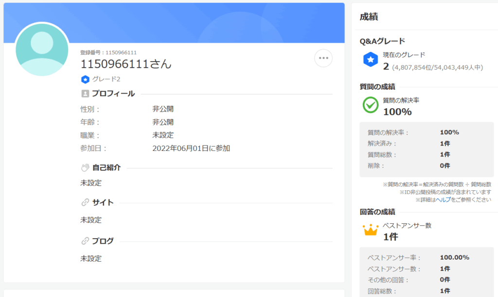 Yahoo!知恵袋のスクショ